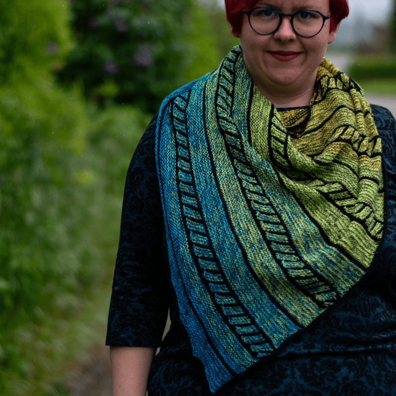 Brevi Shawl Verkürzte Reihen Tuch stricken