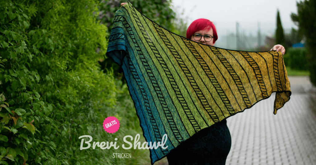 Brevi Shawl verkürzte Reihen Tuch stricken Gratis