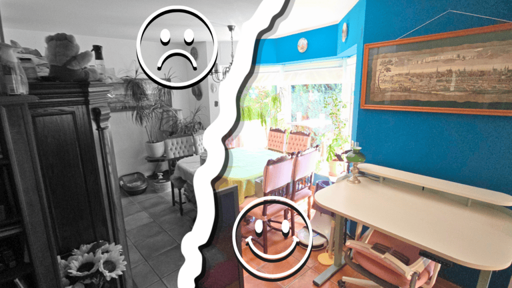 Wohnzimmer Makeover mit Flexispot